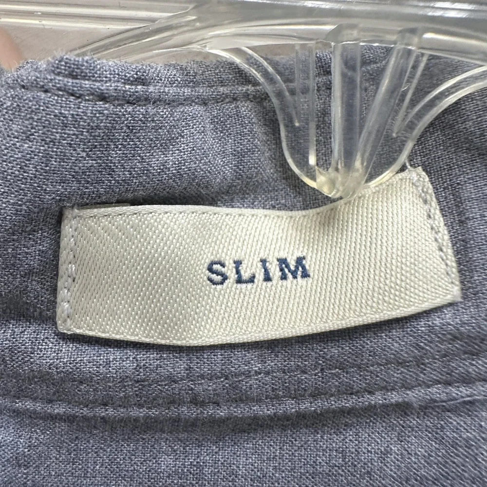 J. Crew Slim Secret Wash Neutral Preppy Minimalist Shirt Mens L Gray Cotton NWT
